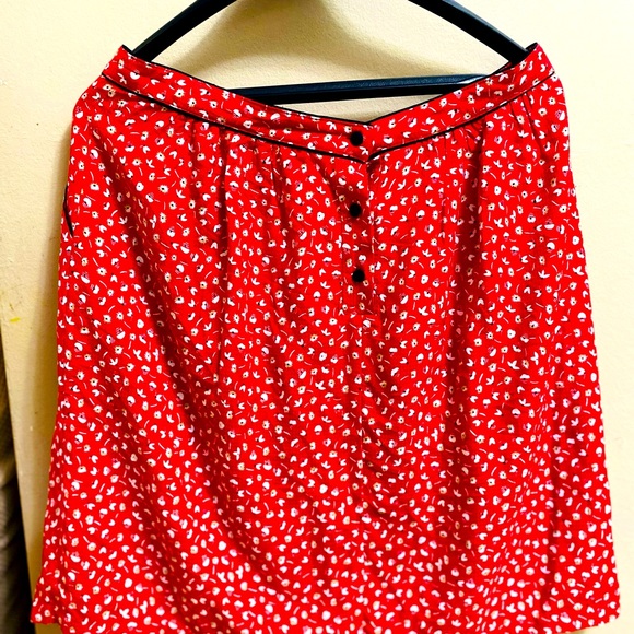 Promod Red Skirt - Picture 1 of 8